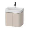 Тумба подвесная под раковину, 2 дверцы, 47,5х35 см Duravit Happy D.2 Plus, серо-коричневый супер матовый (HP4384083830000) Duravit Тумбы