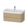 Тумба підвісна під раковину, 2 ящики, 97, 5х49 см Duravit Happy D. 2 Plus, дуб (HP4388071710000) Duravit Тумби