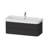 Тумба підвісна під раковину, 2 ящики, 117, 5х49 см Duravit Happy D. 2 Plus, графіт (HP4389080800000) Duravit Тумби