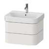 Тумба подвесная под раковину, 2 ящика, 62,5х49 см Duravit Happy D.2 Plus, белый шелковисто-матовый (HP4386039390000) Duravit Тумбы