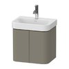 Тумба підвісна під раковину, 2 дверцята, 47, 5х35 см Duravit Happy D. 2 Plus, сірий камінь (HP4384092920000) Duravit Тумби