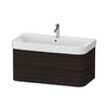 Тумба подвесная под раковину, 2 ящика, 97,5х49 см Duravit Happy D.2 Plus, орех (HP4388069690000) Duravit Тумбы