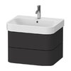 Тумба підвісна під раковину, 2 ящики, 62, 5х49 см Duravit Happy D. 2 Plus, графіт (HP4386080800000) Duravit Тумби
