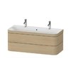 Меблевий комплект з раковиною на 2 змішувача 117, 5х49 см, Duravit Happy D. 2 Plus, дуб (HP4640O71710000) Duravit Меблеві комплекти