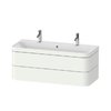 Мебельный комплект с раковиной на 2 смесителя 117,5х49 см, Duravit Happy D.2 Plus, белый матовый (HP4640O36360000) Duravit Мебельные комплекты