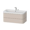 Меблевий комплект 97, 5х49 см, 2 отвори під змішувач Duravit Happy D. 2 Plus, сіро-коричневий супер матовий (HP4638E8383) Duravit Меблеві комплекти