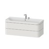 Мебельный комплект 117,5х49 см, 2 отверстия под смеситель Duravit Happy D.2 Plus, белый шелковично-матовый (HP4639E39390000) Duravit Мебельные комплекты