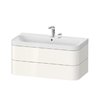 Мебельный комплект 97,5х49 см, 2 отверстия под смеситель Duravit Happy D.2 Plus, белый (HP4638E2222) Duravit Мебельные комплекты