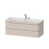 Мебельный комплект 117,5х49 см, 2 отверстия под смеситель Duravit Happy D.2 Plus, серо-коричневый супер матовый (HP4639E83830000) Duravit Мебельные комплекты