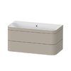 Мебельный комплект 97,5х49 см, без отверстия под смеситель Duravit Happy D.2 Plus, серо-коричневый (HP4638N6060) Duravit Мебельные комплекты