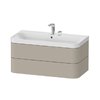 Меблевий комплект 97, 5х49 см, 2 отвори під змішувач Duravit Happy D. 2 Plus, сіро-коричневий (HP4638E6060) Duravit Меблеві комплекти