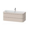 Мебельный комплект 117,5х49 см, 1 отверстие под смеситель Duravit Happy D.2 Plus, серо-коричневый супер матовый (HP4639O83830000) Duravit Мебельные комплекты