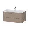 Мебельный комплект 97,5х49 см, 1 отверстие под смеситель Duravit Happy D.2 Plus, льняной декор (HP4638O7575) Duravit Мебельные комплекты