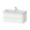 Мебельный комплект 97,5х49 см, 2 отверстия под смеситель Duravit Happy D.2 Plus, белый матовый (HP4638E3636) Duravit Мебельные комплекты