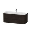 Мебельный комплект 117,5х49 см, 1 отверстие под смеситель Duravit Happy D.2 Plus, орех (HP4639O69690000) Duravit Мебельные комплекты