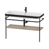 Мебельный комплект с раковиной с 1 отверстием и консолью, 117,5х49 см, Duravit Happy D.2 Plus, льняной декор (HP4739O75750000) Duravit Мебельные комплекты