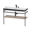 Мебельный комплект с раковиной на 2 отверстия и консолью, 117,5х49 см, Duravit Happy D.2 Plus, льняной декор (HP4739E75750000) Duravit Мебельные комплекты