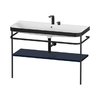 Мебельный комплект с раковиной на 2 отверстия и консолью, 117,5х49 см, Duravit Happy D.2 Plus, темно-синий (HP4739E98980000) Duravit Мебельные комплекты