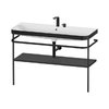 Мебельный комплект с раковиной на 2 отверстия и консолью, 117,5х49 см, Duravit Happy D.2 Plus, графит (HP4739E80800000) Duravit Мебельные комплекты