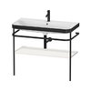Мебельный комплект с раковиной с 1 отверстием и консолью, 97,5х49 см, Duravit Happy D.2 Plus, белый шелковисто-матовый (HP4738O3939) Duravit Мебельные комплекты