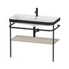 Мебельный комплект с раковиной с 1 отверстием и консолью, 97,5х49 см, Duravit Happy D.2 Plus, серо-коричневый (HP4738O6060) Duravit Мебельные комплекты