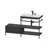 Мебельный комплект с раковиной на 2 отверстия и консолью, 140х49 см, Duravit Happy D.2 Plus, граф (HP4747E8080) Duravit Мебельные комплекты