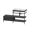 Мебельный комплект с раковиной без отверстия и консолью, 140х49 см, Duravit Happy D.2 Plus, графит (HP4747N8080) Duravit Мебельные комплекты