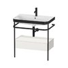 Мебельный комплект с раковиной с 1 отверстием и консолью, 77,5х49 см, Duravit Happy D.2 Plus, белый шелковисто-матовый (HP4742O3939) Duravit Мебельные комплекты