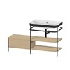 Мебельный комплект с раковиной без отверстия и консолью, 140х49 см, Duravit Happy D.2 Plus, дуб (HP4747N7171) Duravit Мебельные комплекты