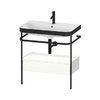 Мебельный комплект с раковиной с 1 отверстием и консолью, 77,5х49 см, Duravit Happy D.2 Plus, белый супер матовый (HP4742O8484) Duravit Мебельные комплекты