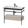 Меблевий комплект з раковиною на 2 отвори і консоллю, 97, 5х49 см, Duravit Happy D. 2 Plus, сіро-коричневий (HP4743E6060) Duravit Меблеві комплекти