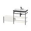 Меблевий комплект з раковиною на 2 отвори і консоллю, 140х49 см, Duravit Happy D. 2 Plus, білий шовковисто-матовий (HP4747E3939) Duravit Меблеві комплекти