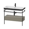 Мебельный комплект с раковиной на 1 отверстие и консолью, 97,5х49 см, Duravit Happy D.2 Plus, серый камень (HP4743O9292) Duravit Мебельные комплекты