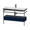 Мебельный комплект с раковиной на 1 отверстие и консолью, 117,5х49 см, Duravit Happy D.2 Plus, темно-синий (HP4744O98980000) Duravit Мебельные комплекты