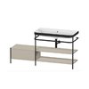 Меблевий комплект з раковиною без отвору і консоллю, 160х49 см, Duravit Happy D. 2 Plus, сіро-коричневий (HP4748N6060) Duravit Меблеві комплекти