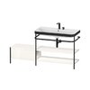 Мебельный комплект с раковиной на 2 отверстия и консолью, 160х49 см, Duravit Happy D.2 Plus, белый (HP4748E2222) Duravit Мебельные комплекты