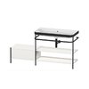 Мебельный комплект с раковиной без отверстия и консолью, 160х49 см, Duravit Happy D.2 Plus, белый шелковисто-матовый (HP4748N3939) Duravit Мебельные комплекты