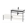 Мебельный комплект с раковиной на 1 отверстие и консолью, 160х49 см, Duravit Happy D.2 Plus, белый шелковисто-матовый (HP4748O3939) Duravit Мебельные комплекты