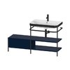 Мебельный комплект с раковиной на 1 отверстие и консолью, 140х49 см, Duravit Happy D.2 Plus, темно-синий (HP4747O9898) Duravit Мебельные комплекты