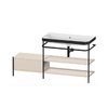 Мебельный комплект с раковиной без отверстия и консолью, 160х49 см, Duravit Happy D.2 Plus, серо-коричневый супер матовый (HP4748N8383) Duravit Мебельные комплекты
