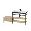 Меблевий комплект з раковиною на 2 отвори і консоллю, 160х49 см, Duravit Happy D. 2 Plus, дуб (HP4748E7171) Duravit Меблеві комплекти