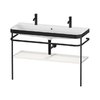 Мебельный комплект с раковиной на 2 смесителя и консолью, 117,5х49 см, Duravit Happy D.2 Plus, белый шелковисто-матовый (HP4759O39390000) Duravit Мебельные комплекты