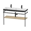 Мебельный комплект с раковиной на 2 смесителя и консолью, 117,5х49 см, Duravit Happy D.2 Plus, дуб (HP4759O71710000) Duravit Мебельные комплекты