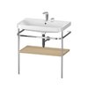 Мебельный комплект с раковиной на 2 отверстия и консолью, 77,5х49 см, Duravit Happy D.2 Plus, дуб (HP4837E7171) Duravit Мебельные комплекты
