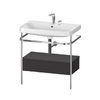 Меблевий комплект з раковиною на 2 отвори і консоллю, 77, 5х49 см, Duravit Happy D. 2 Plus, графіт (HP4842E8080) Duravit Меблеві комплекти