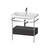 Мебельный комплект с раковиной на 1 отверстие и консолью, 77,5х49 см, Duravit Happy D.2 Plus, графит (HP4842O8080) Duravit Мебельные комплекты
