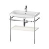 Мебельный комплект с раковиной на 1 отверстие и консолью, 77,5х49 см, Duravit Happy D.2 Plus, белый шелковисто-матовый (HP4837O3939) Duravit Мебельные комплекты