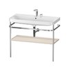 Мебельный комплект с раковиной на 2 отверстия и консолью, 97,5х49 см, Duravit Happy D.2 Plus, серо-коричневый супер матовый (HP4838E8383) Duravit Мебельные комплекты