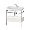 Мебельный комплект с раковиной на 2 отверстия и консолью, 77,5х49 см, Duravit Happy D.2 Plus, белый супер матовый (HP4842E3939) Duravit Мебельные комплекты