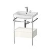 Меблевий комплект з раковиною на 2 отвори і консоллю,57, 5х49 см, Duravit Happy D. 2 Plus, білий супер матовий (HP4840E8484) Duravit Меблеві комплекти